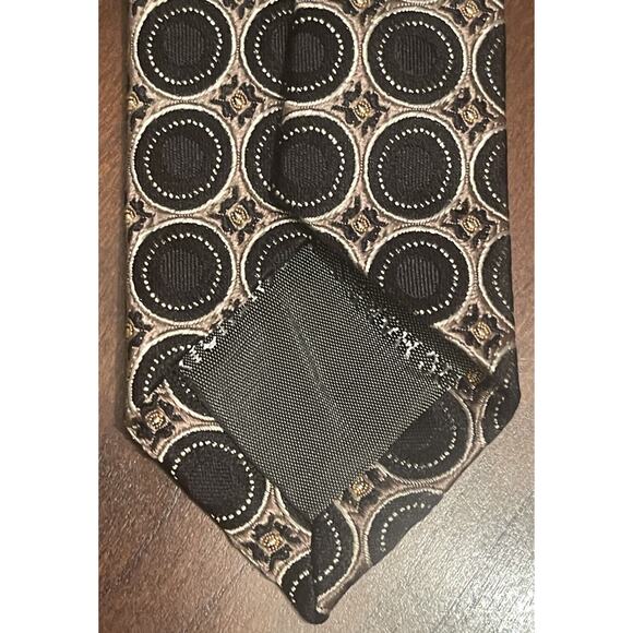 Van Maur By J.z Richards Black Hand Made 100% Silk Men’s Neck Tie Made In Usa - Picture 7 of 11